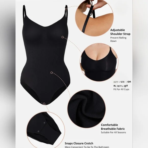 NWT!! Feelingirl Everyday Wear Seamless Bodysuit #406 - Picture 3 of 16